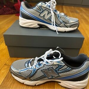 New Balance Gray and Blue Lifestyle Sneakers